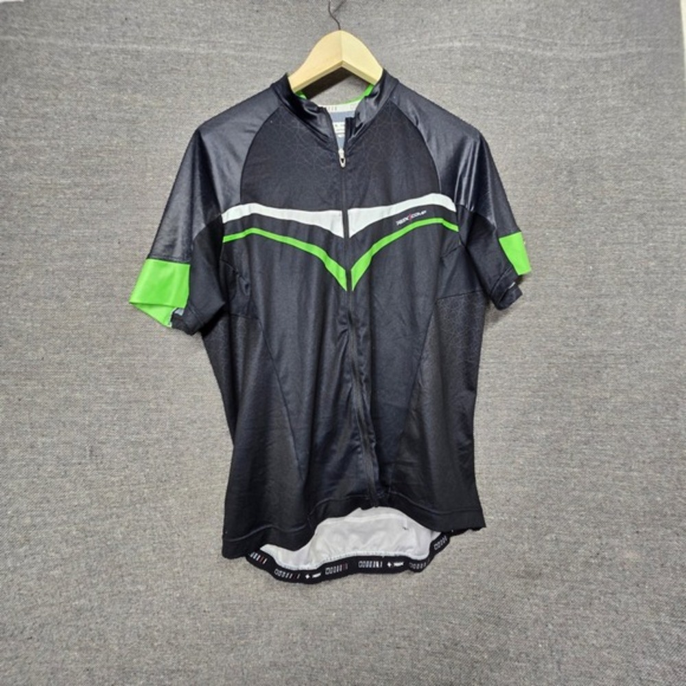 Specialized RBX Comp Cycling Jersey Mens XL Black‎ Green DeflectUV Semi-Form Fit